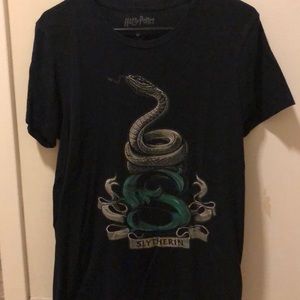 Slytherin Harry Potter house black tee